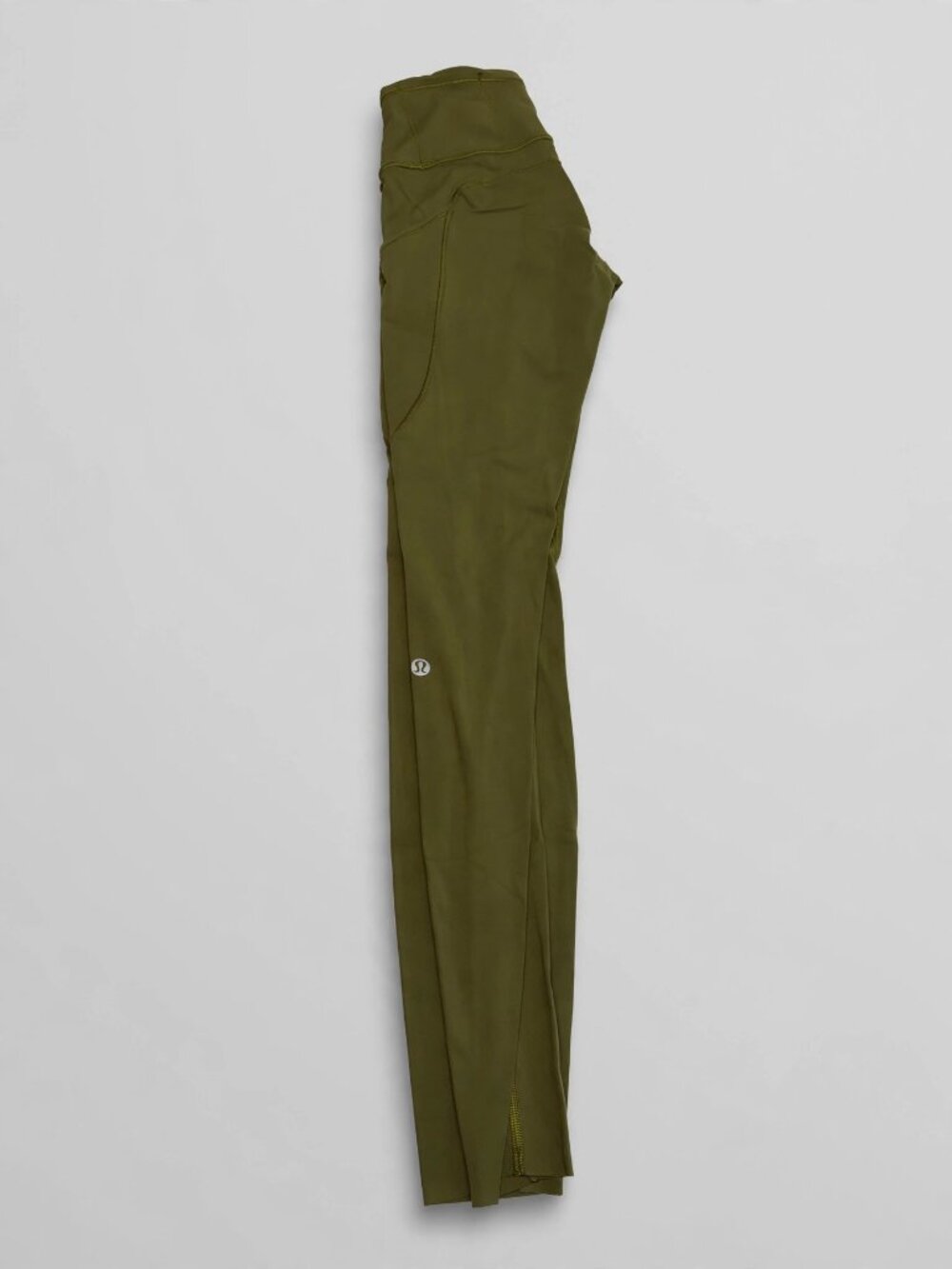 Lululemon Olive Green Leggings with Side Pockets – Women's XS